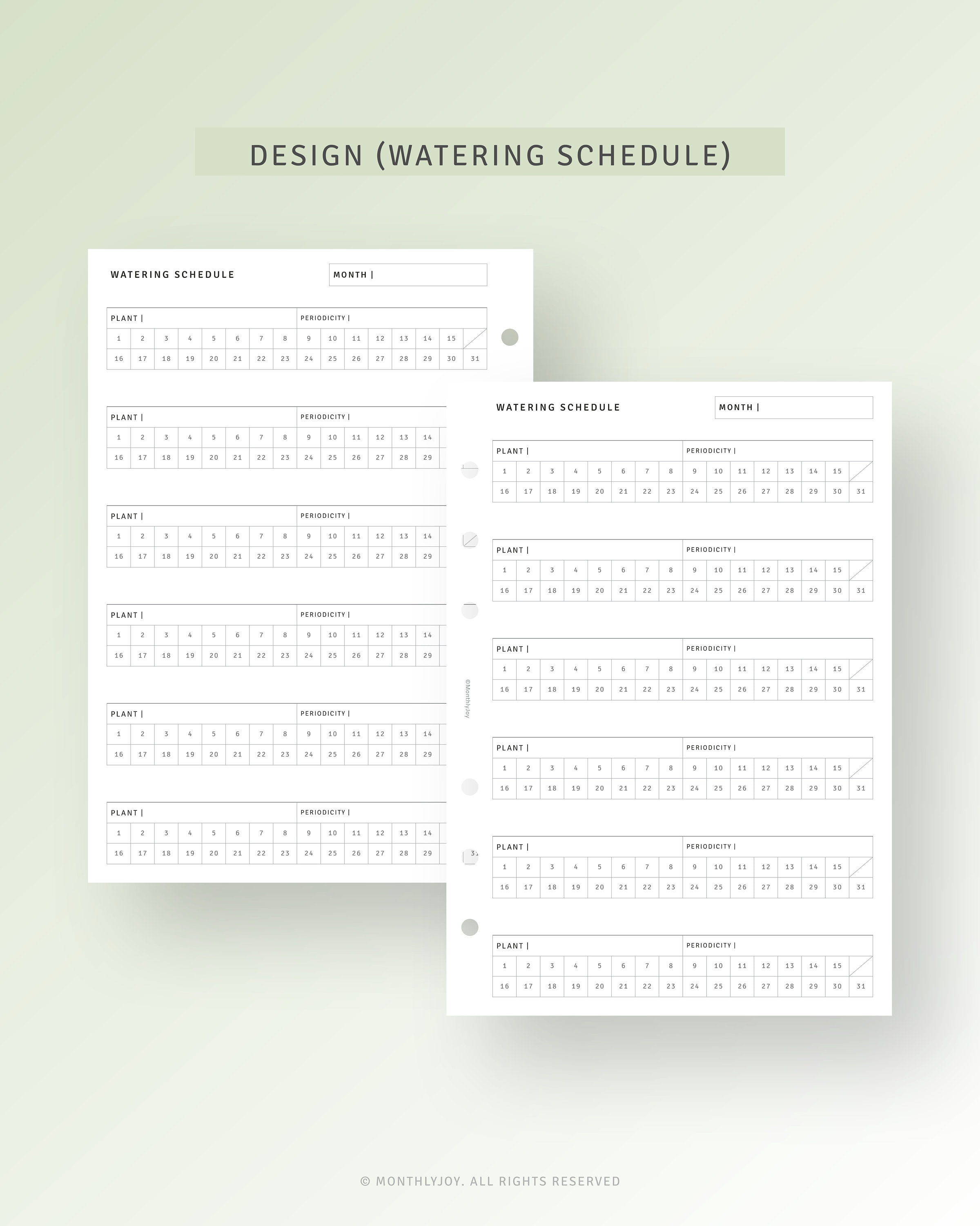 Plant Planner Printable Personal Wide Houseplant Planner - Etsy