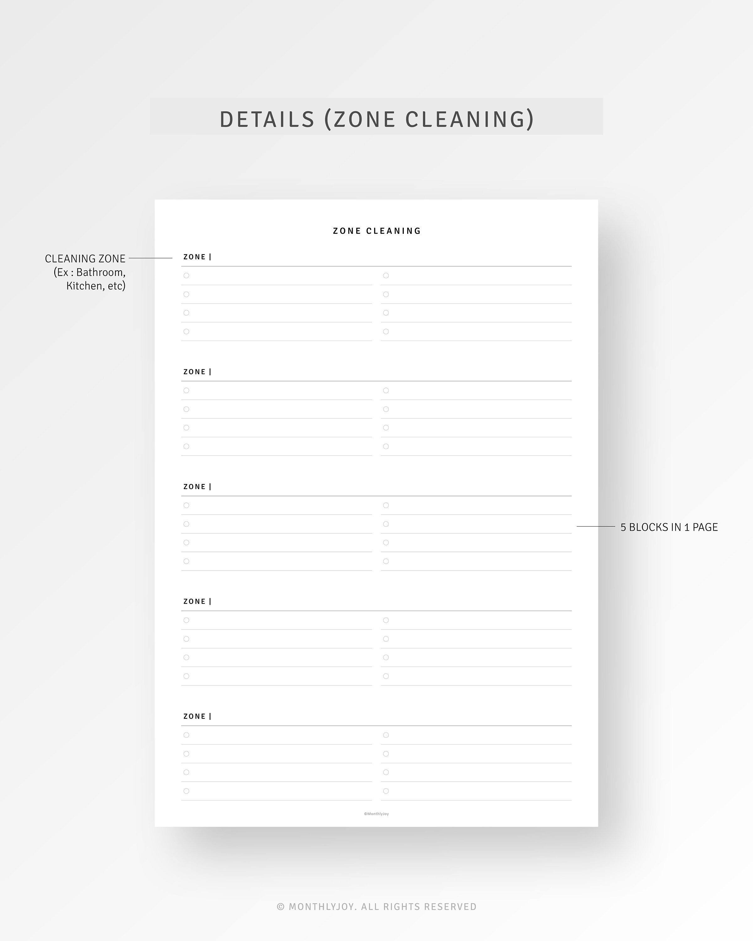 EDITABLE Printable Cleaning Schedule Template A4 Letter Weekly Daily ...