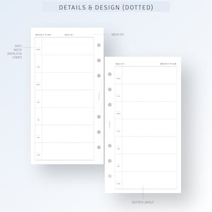 Personal, Week on One Page Printable Weekly Schedule Organizer, Minimal Weekly Task Organizer, Weekly Overview, Digital Download PDF image 5