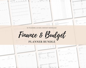 20 Finance Budget Planner A5 Inserts Printable Bundle, Money Saving Tracker Template, Bill Organizer, Income Expense Log, Digital Download