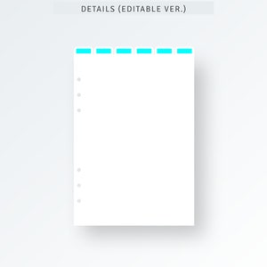Editable A5 Planner Dividers PDF, PNG A5 Planner Dividers Template ...
