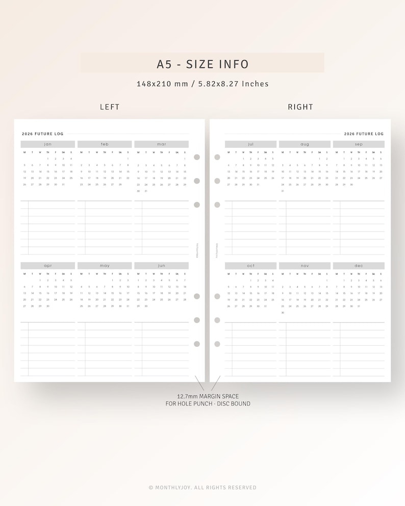 2026 A5 Planner Bundle, Ultimate Printable Inserts — Weekly, Monthly ...