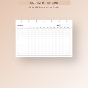 Monthly Habit Tracker Printable Happy Planner Mini Inserts, 30 Day ...