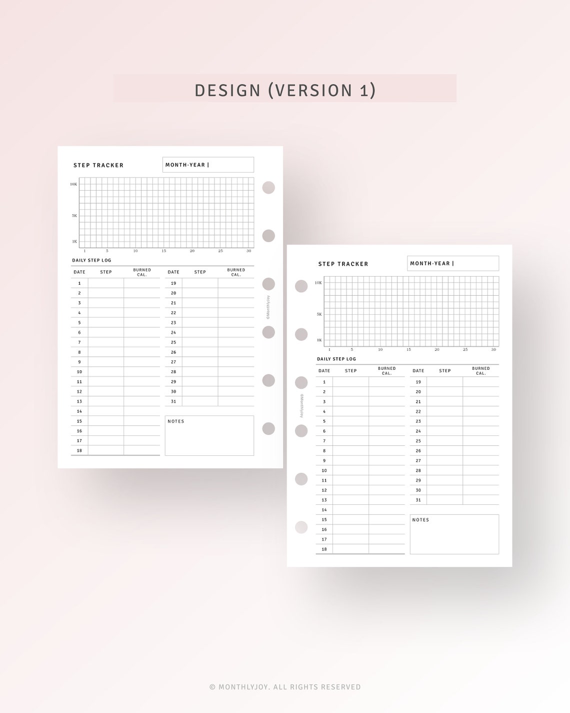 Walking Log Journal Printable Pocket Plus Inserts, Fitness Step Log ...
