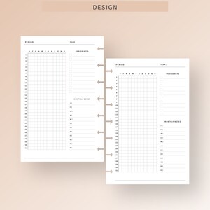 Period Tracker Printable Happy Planner Mini Inserts, Menstruation Log ...
