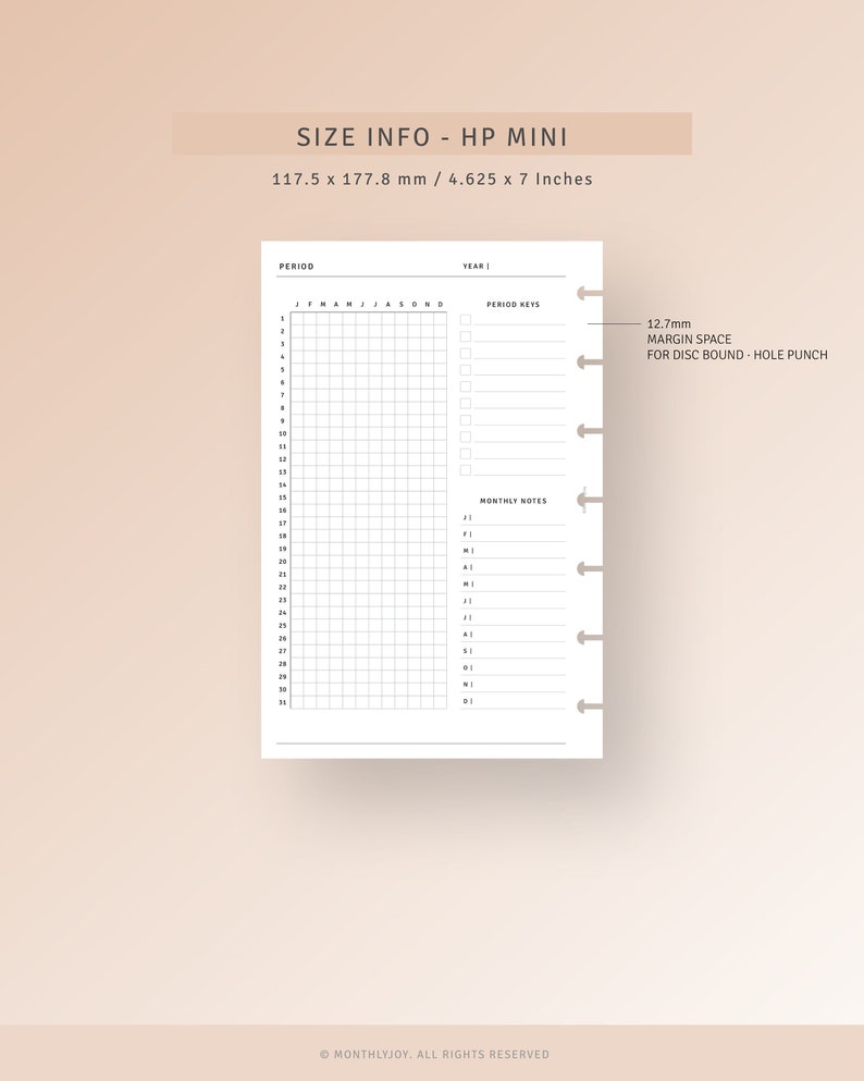 Period Tracker Printable Happy Planner Mini Inserts Period - Etsy