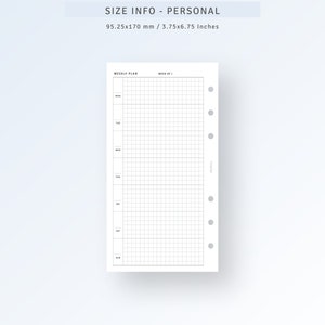 Personal, Week on One Page Printable Weekly Schedule Organizer, Minimal Weekly Task Organizer, Weekly Overview, Digital Download PDF image 2