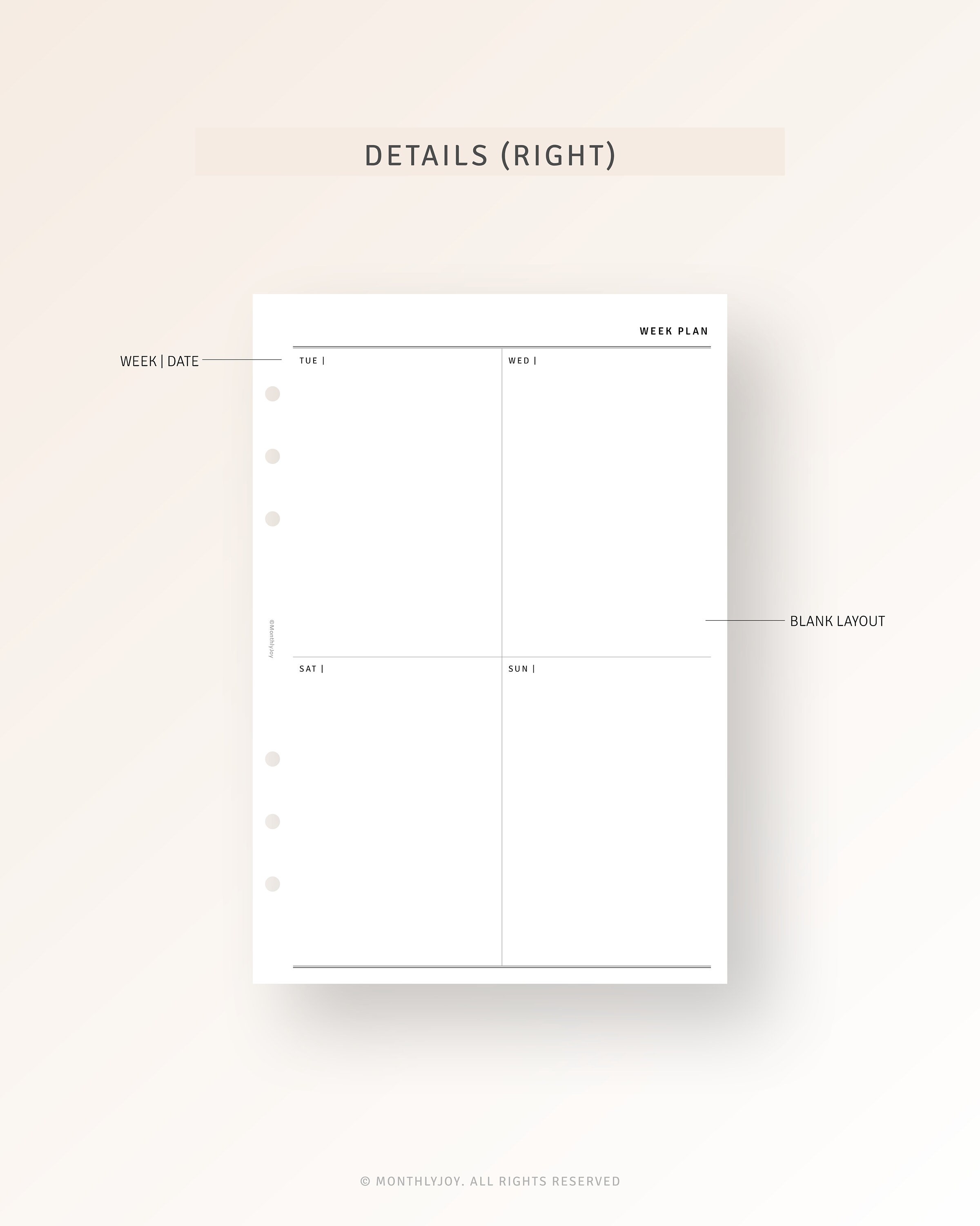 weekly planner printable a5 planner inserts week on 2 pages etsy