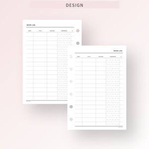 Pocket Plus, Reading Tracker Printable Inserts, Book Review Log Journal ...
