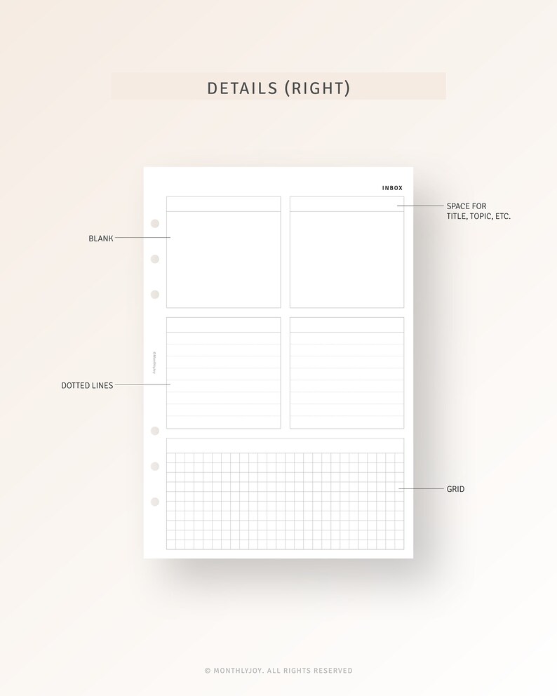 Planner Inbox Layout Printable Inbox Tracker A5 Planner Inserts, Inbox System Checklist ...