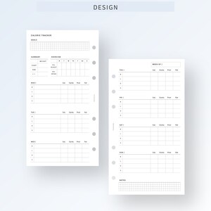 Personal, Calorie Tracker Printable Food Diary Journal Template, Daily ...