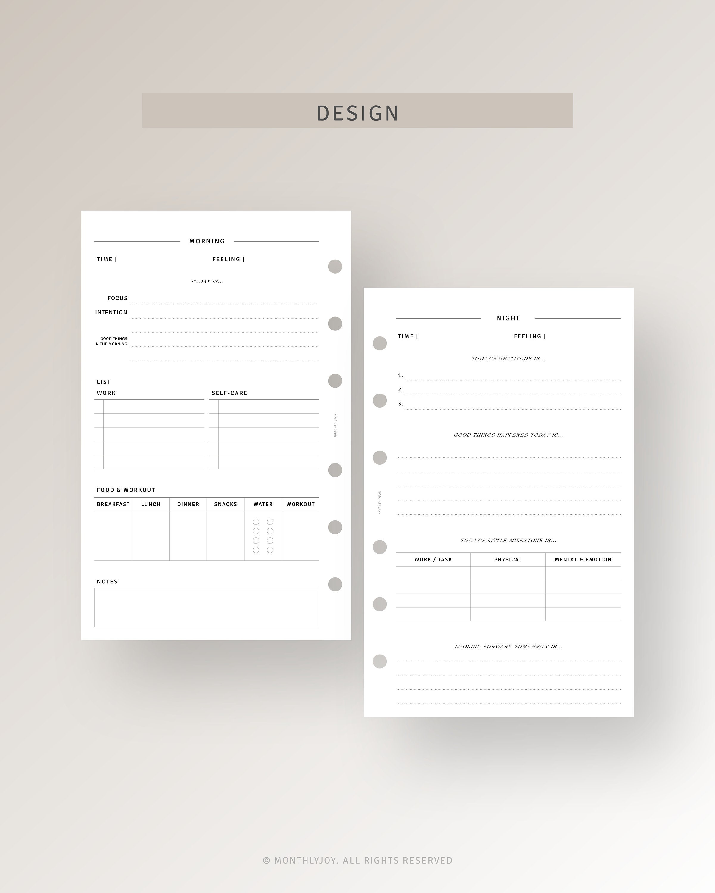Self-care Planner FC Compact Inserts Printable Daily - Etsy