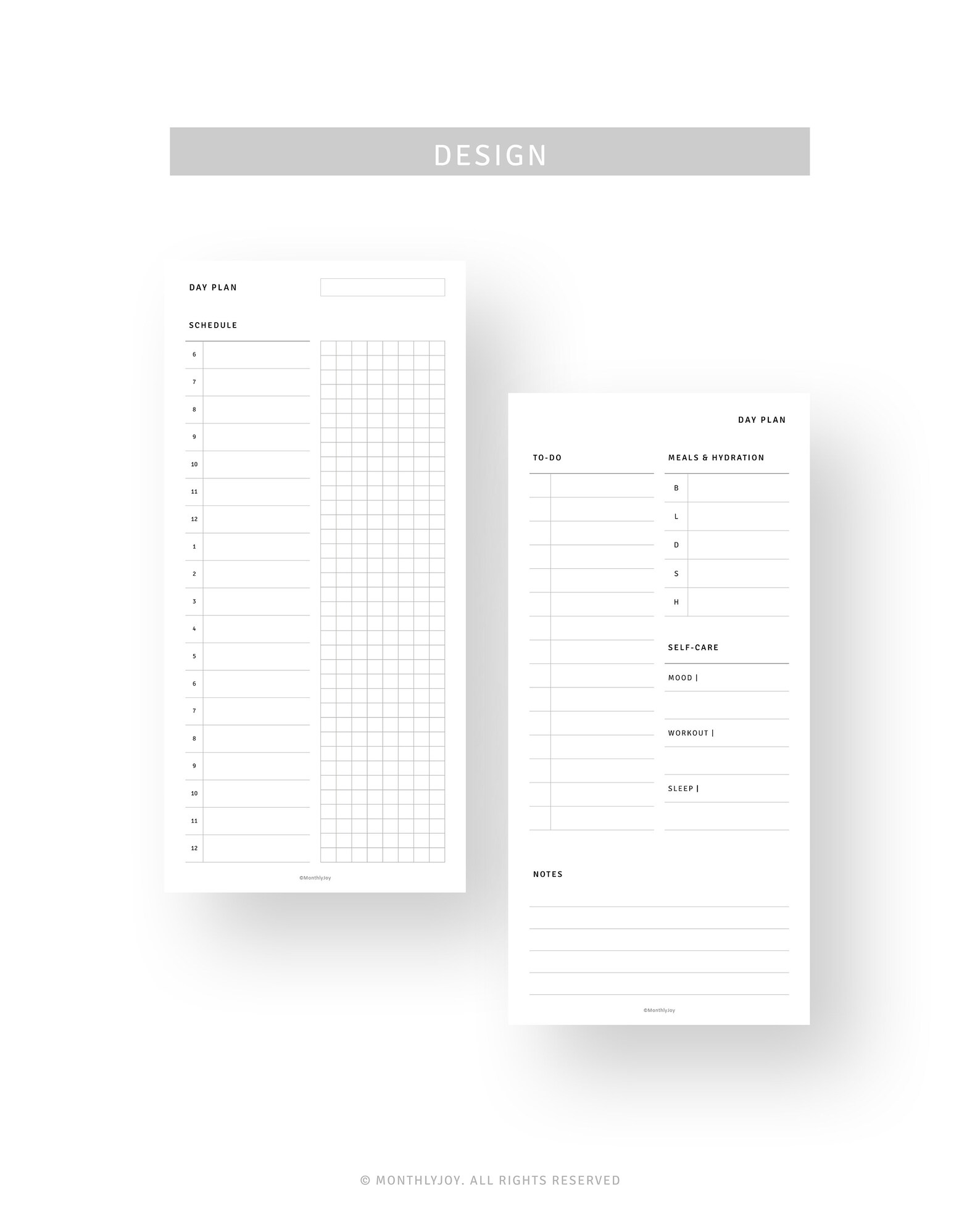 Day on Two Pages Printable Hobonichi Weeks Inserts, Undated Daily ...
