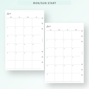 2023 Monthly Planner Printable Half Letter Inserts 2023 - Etsy