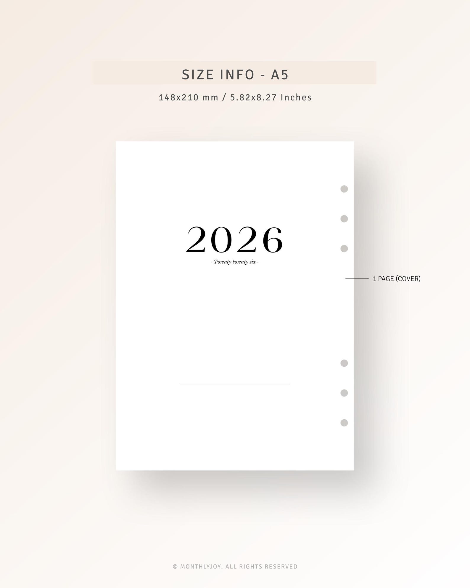 Monthly Refill Form.pdf 2026 A5 Monthly Planner Printable Dated Calendar Inserts Refills ...