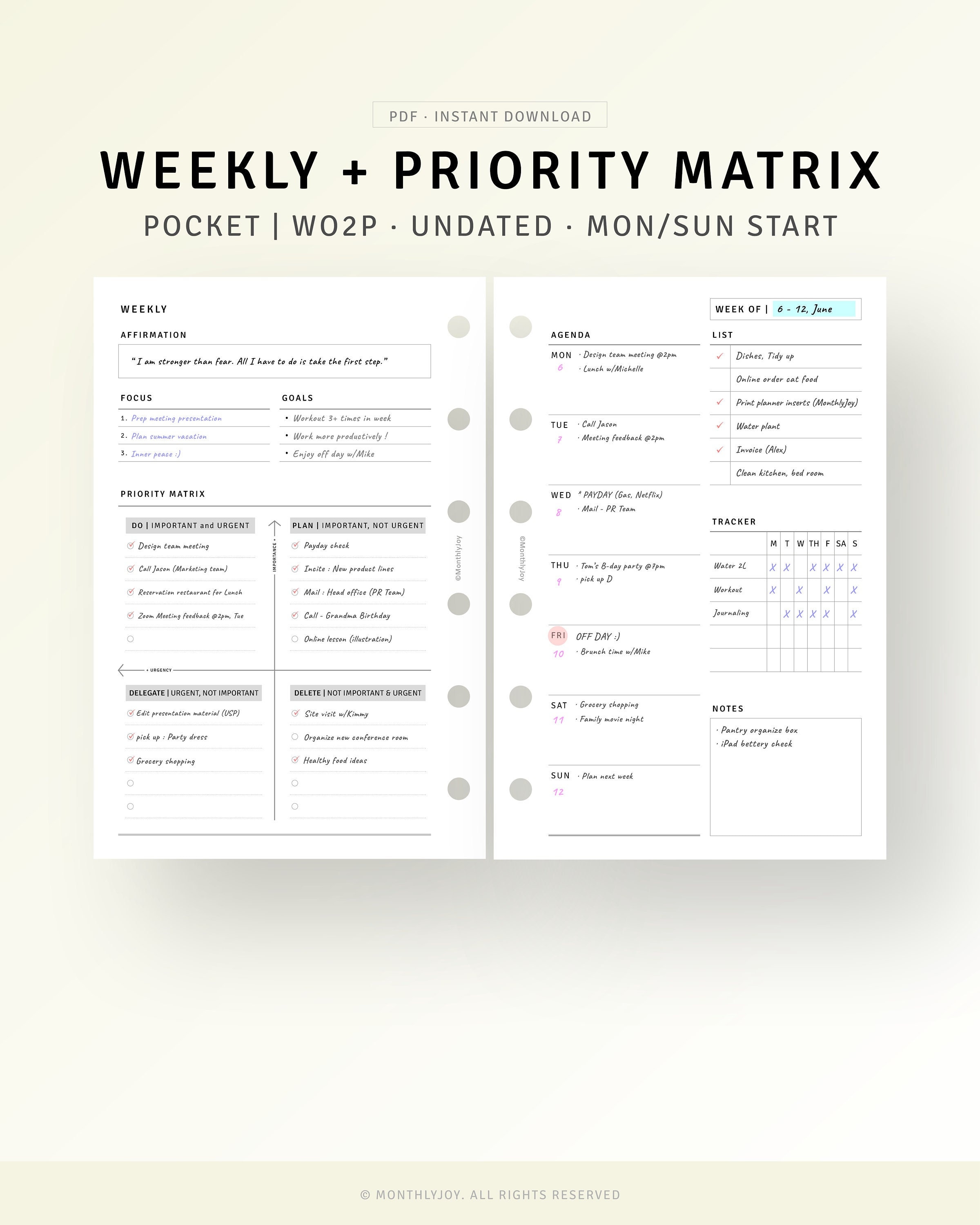 undated-weekly-planner-pocket-size-printable-weekly-agenda-etsy