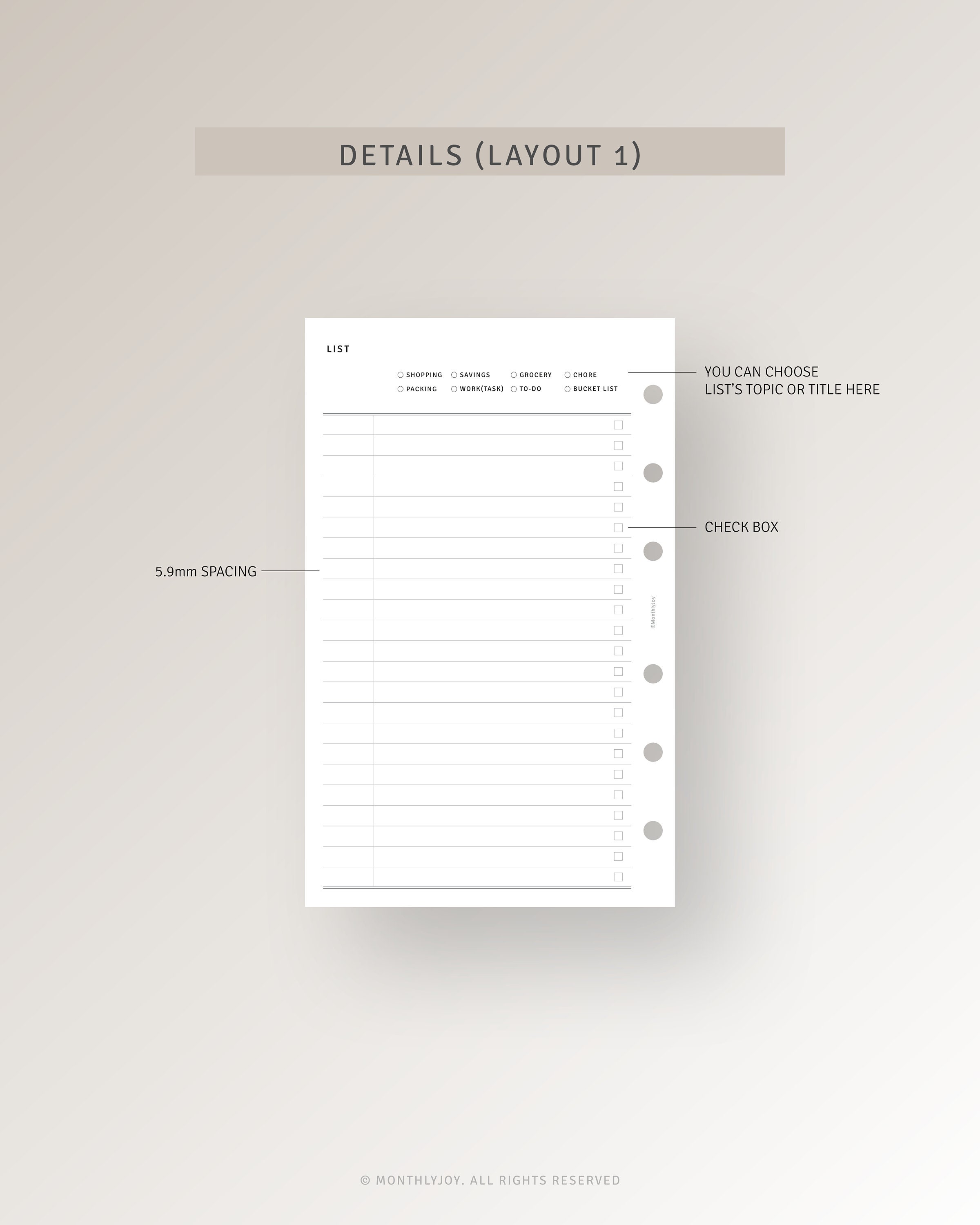 Tracker List.pdf List Tracker Printable FC Compact Inserts, Grocery Shopping Wish List ...