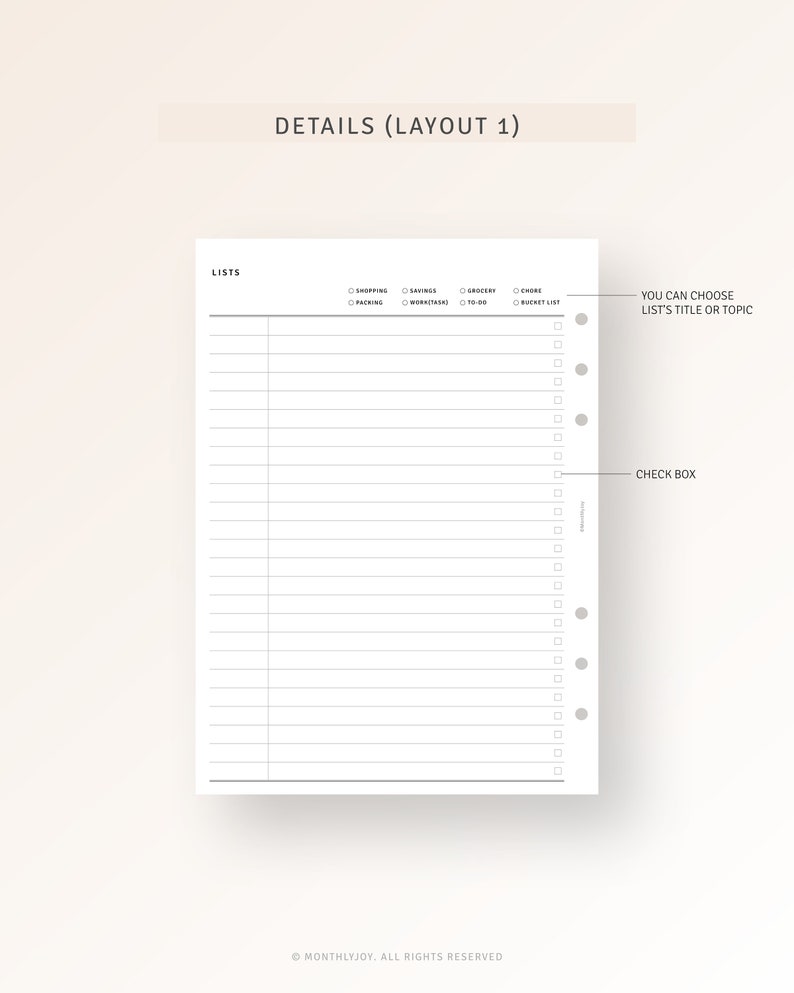 List Tracker Printable A5 Size Inserts, Grocery Shopping List PDF ...