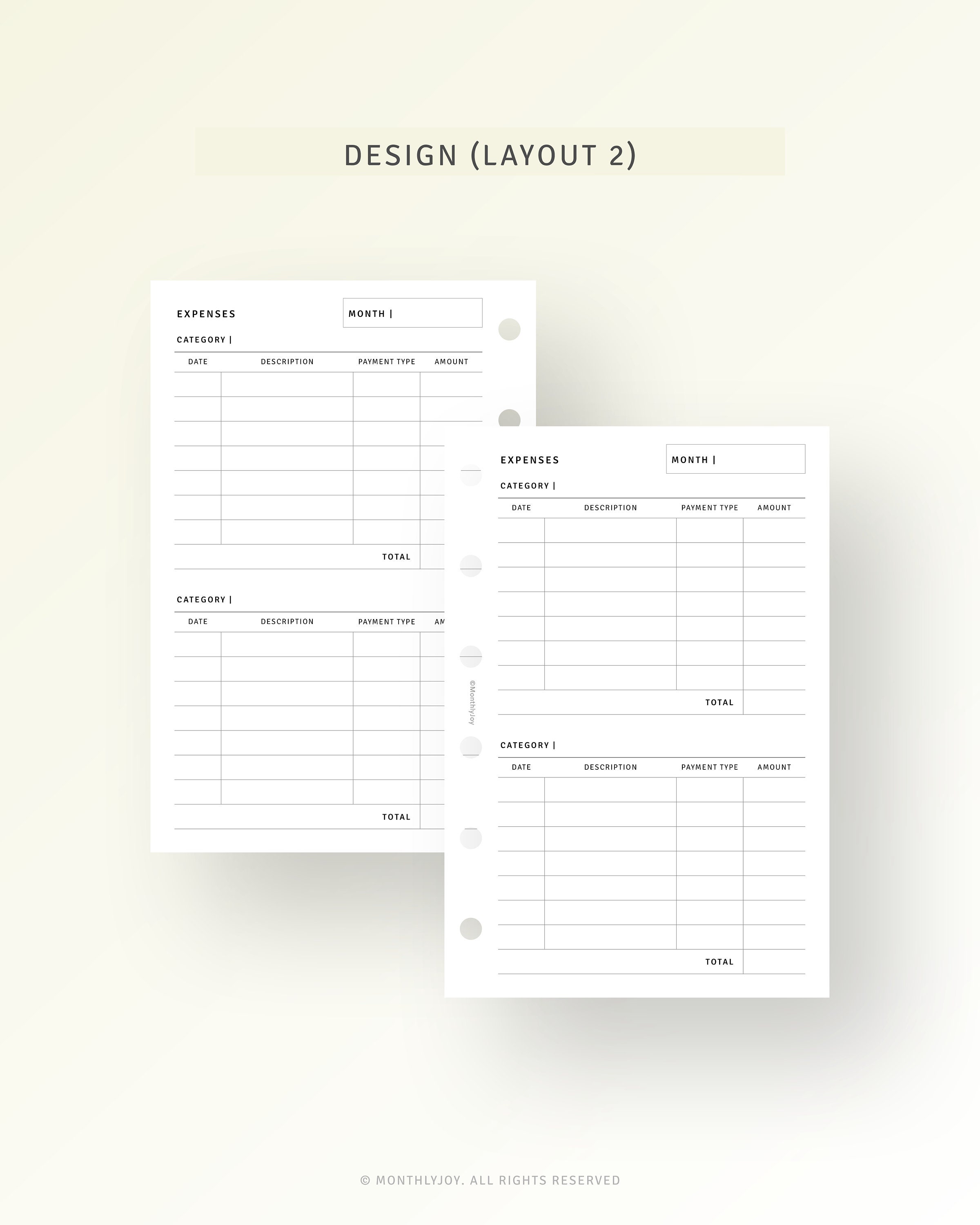 Monthly Expense Tracker Pocket Planner Printable Spending Log, Personal ...