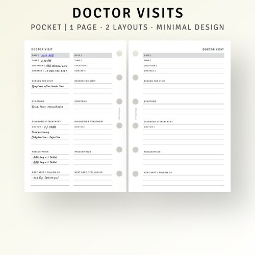 Checklist Sheet Pocket Size Printable Planner Inserts Etsy