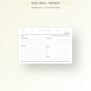 Undated Daily Planner Pocket Size Inserts Printable Hobo Style Daily ...