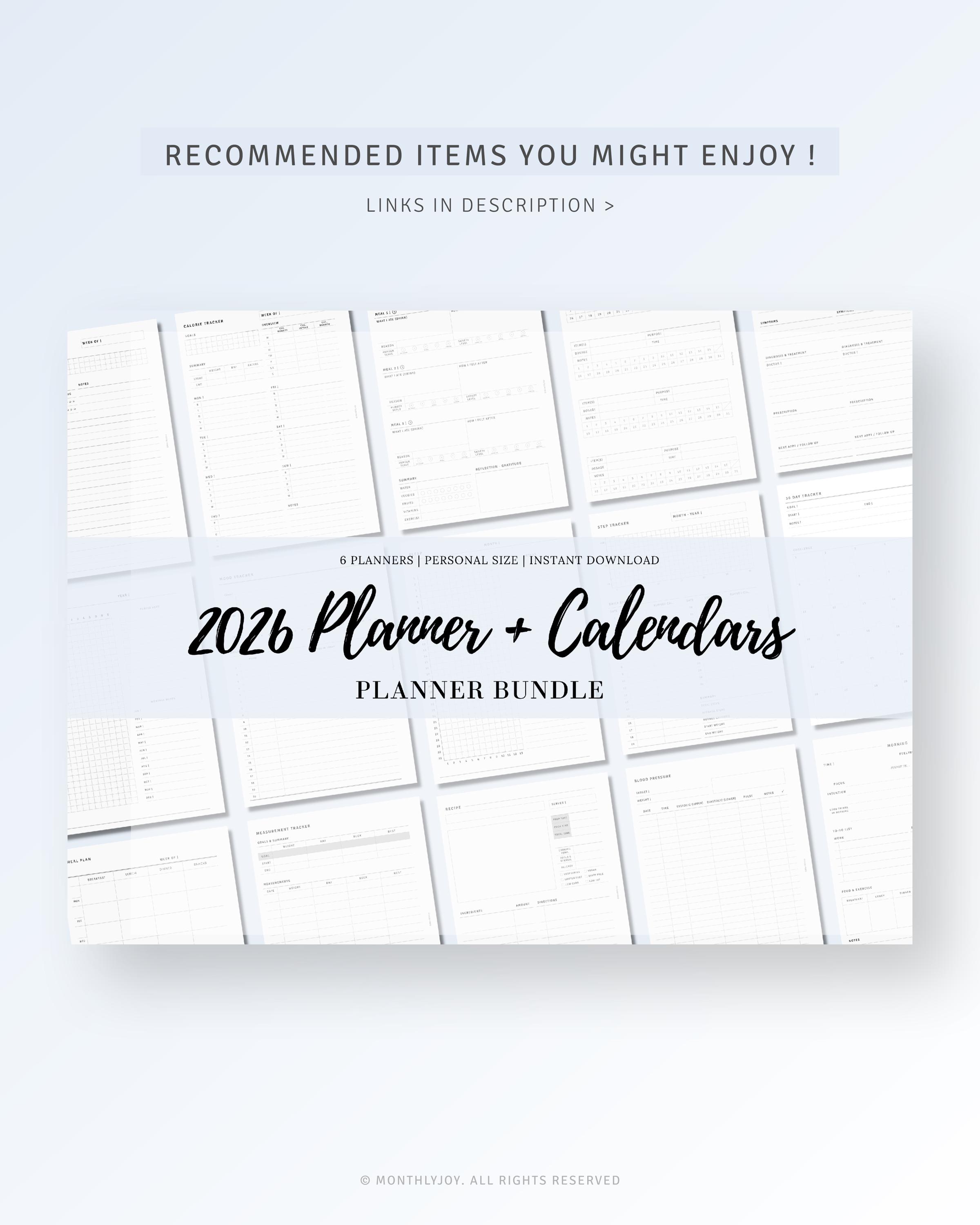 2026 Future Log Printable Personal Size Planner Inserts, Dated Year at ...