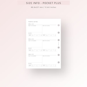 Mindful Eating Food Journal Printable Pocket Plus Inserts, Daily ...