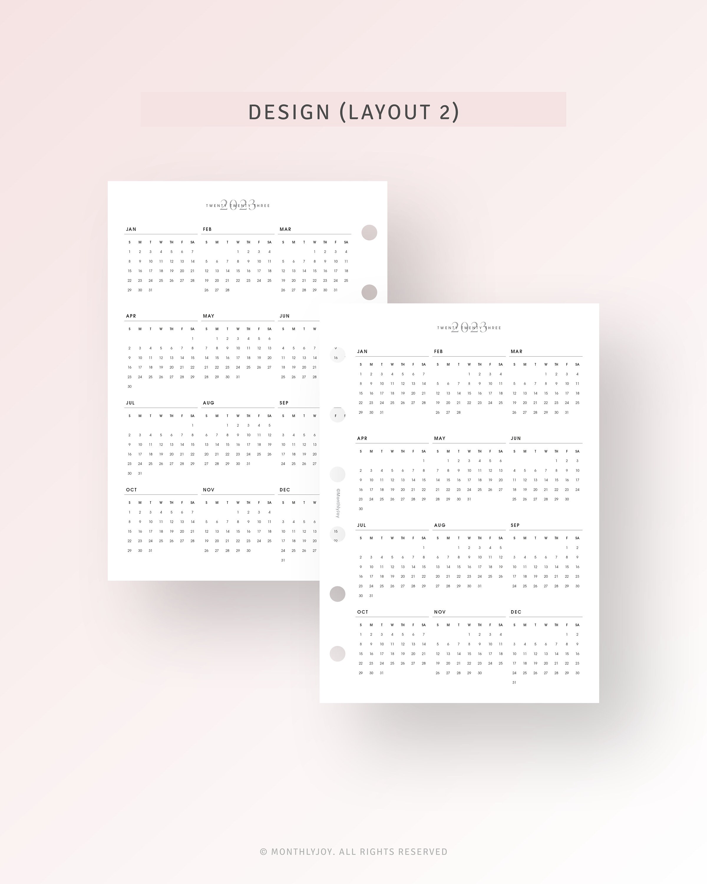 SMALL POCKET CALENDAR 2023 PRINTABLE FREE visual data 8