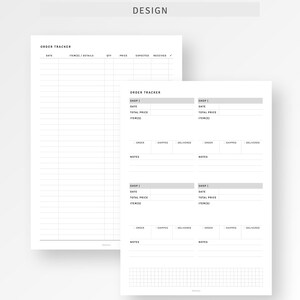 Order Tracker Printable Fillable A4/letter Planner Inserts, Holiday ...