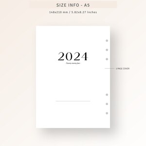 2024 Planner Monthly A5 Inserts Printable Dated 2024 Monthly Calendar ...