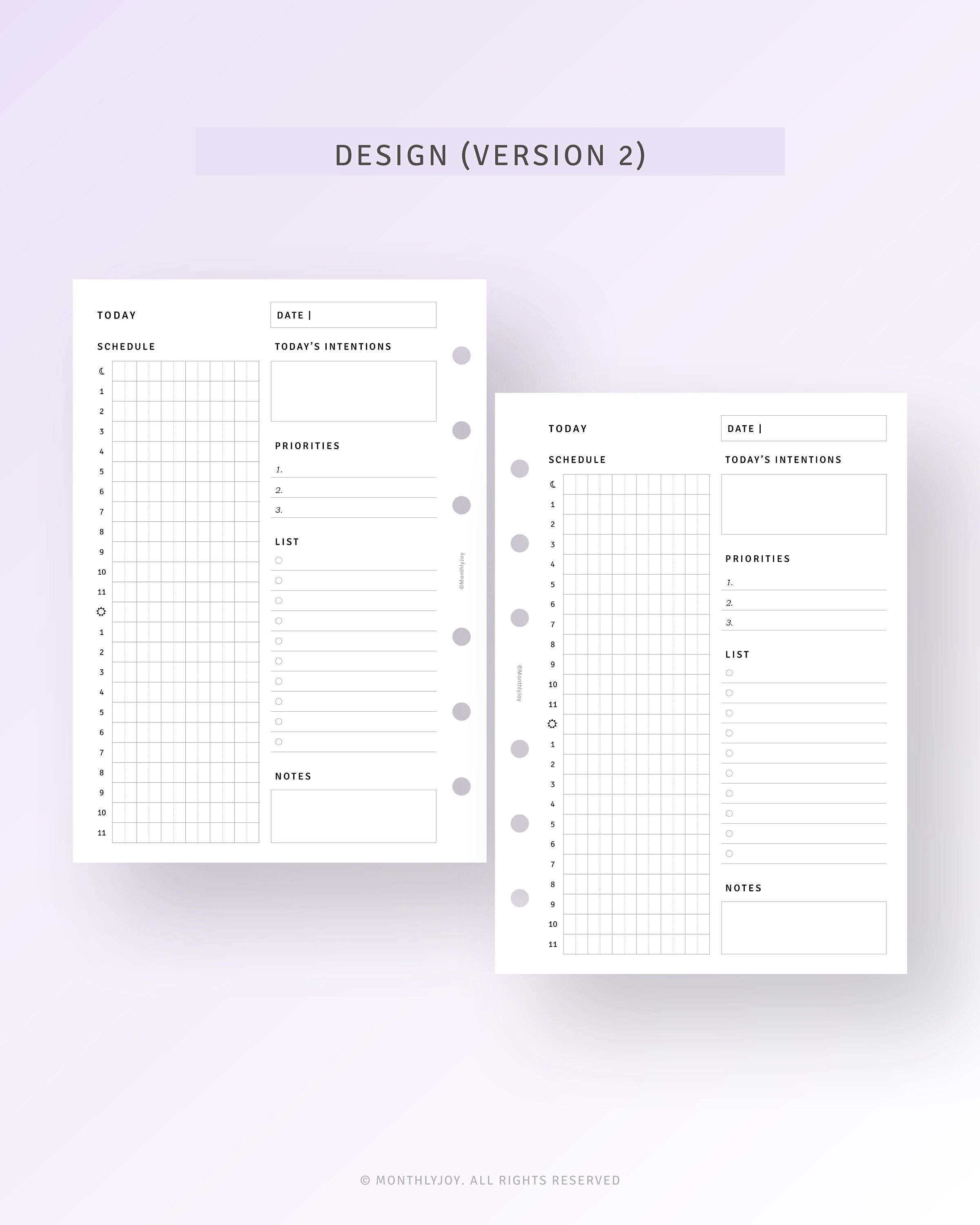24 Hour Planner A6 Inserts Printable Time Blocking Work Schedule ...