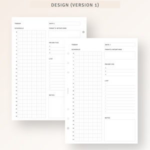 24 Hour Daily Planner Printable A5 Inserts, Military Time Planner, Time ...