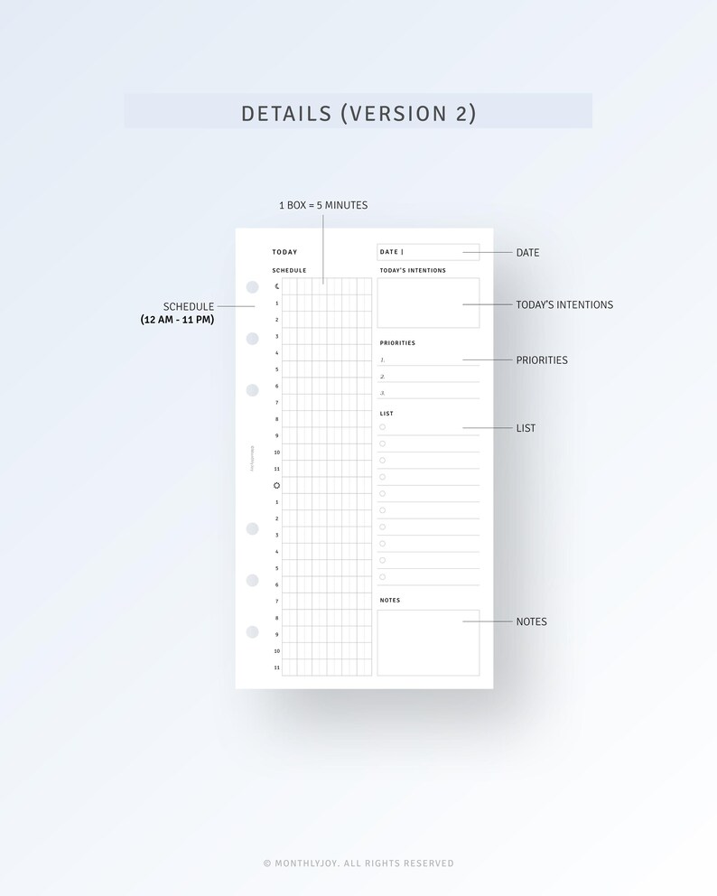 24-hour Planner Printable Time Blocking Template, Schedule Organizer ...