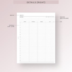 HP Classic Printable Weekly Schedule Organizer, Undated Weekly Hourly ...