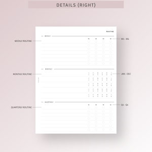 Routine Planner Printable HP Classic Inserts, Morning Night Routine ...