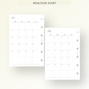 2024 Monthly Planner Pocket Inserts Printable Dated 2024 Monthly ...