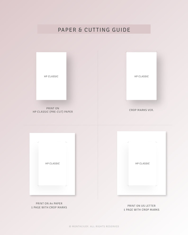 Undated Weekly Planner Printable HP Classic Ring Inserts, Daily Hourly ...