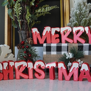Merry Christmas Stl File Digital Download - Holiday - Snowy - Decor