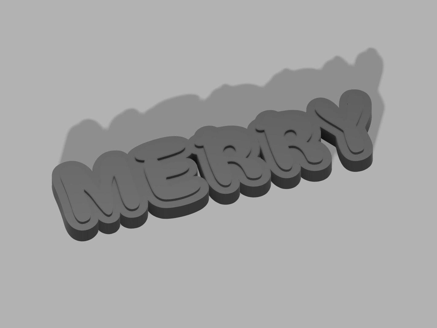 Merry Christmas Stl File Digital Download Holiday Decor