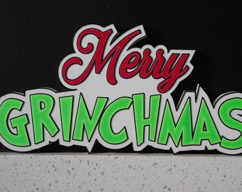 Merry Grinchmas Stl File Digital Download - Holiday - Grinch - Decor