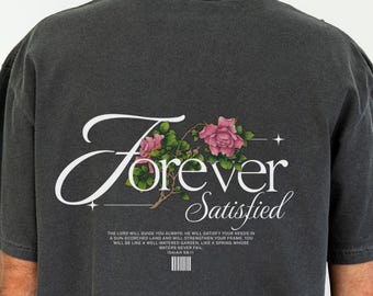 Unisex Garment-Dyed T-Shirt, Floral Graphic, Vintage Style