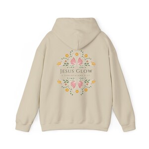 Jesus Glow Hoodie, Unisex Sweatshirt, Christian Gift, Faith-Based Apparel, Cozy Church Wear, Scripture Fashion image 6