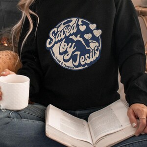 Saved by Jesus Long Sleeve T-Shirt: Christian Unisex Comfort Colors Tee