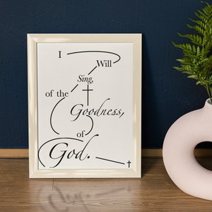 Modern Christian Wall Sign | Goodness Of God- Jenn Johnson | VICTORY | Bethel Music Wall Art. Wall Hangings.