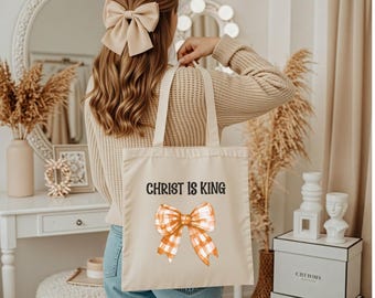 Christus ist König Einkaufstasche: Glaube-inspirierte Baumwollleinwand