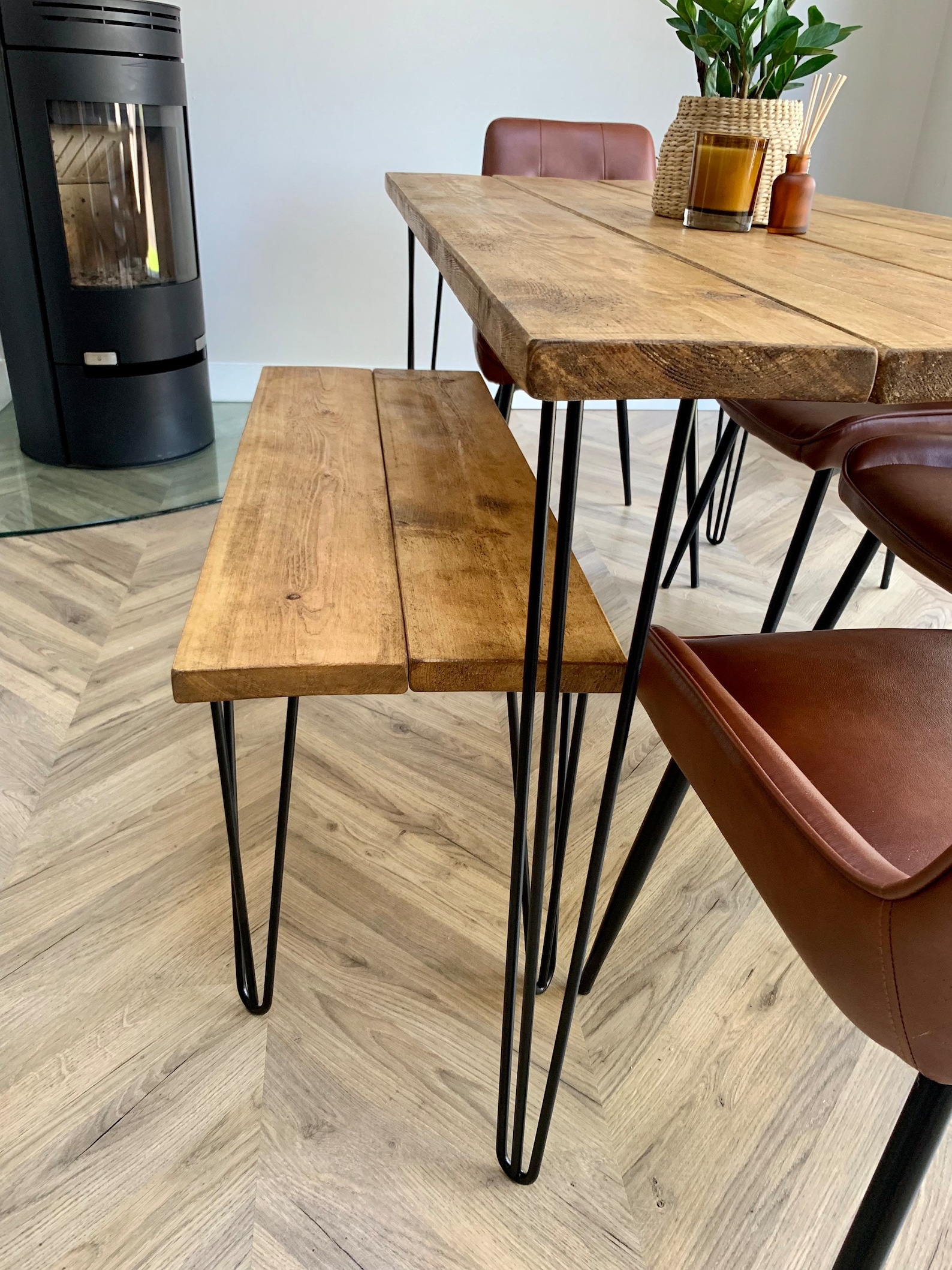 Dining Table Hairpin Legs. Industrial Style. Rustic. Etsy UK