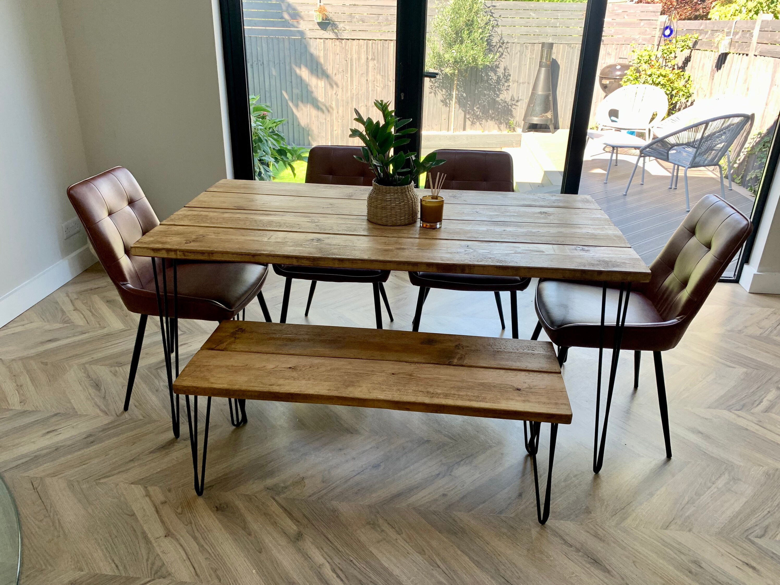 Dining Table Hairpin Legs. Industrial Style. Rustic. Etsy UK