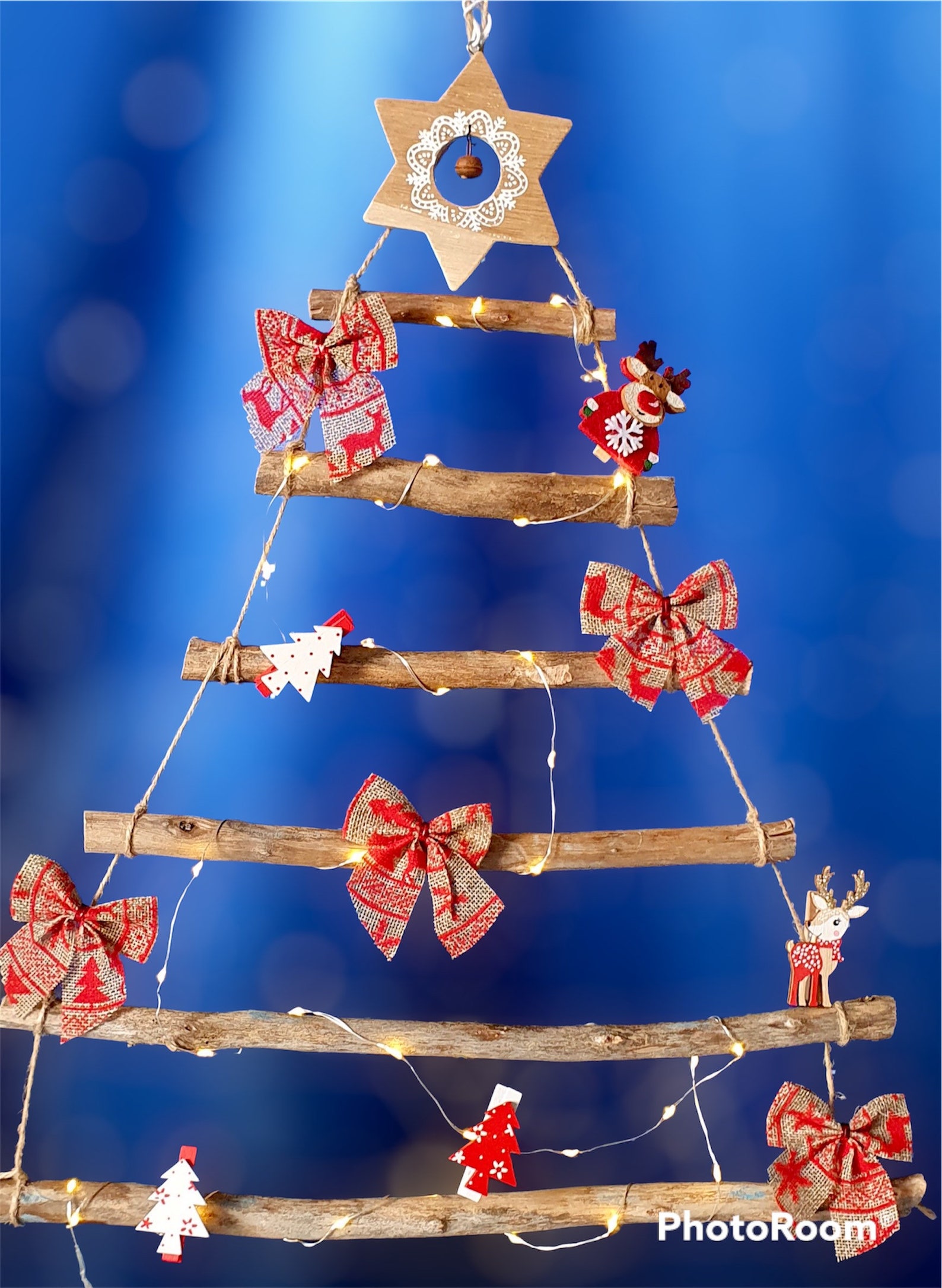 Christmas Tree Wall Hanging Birch Log Hanging Christmas Tree Etsy