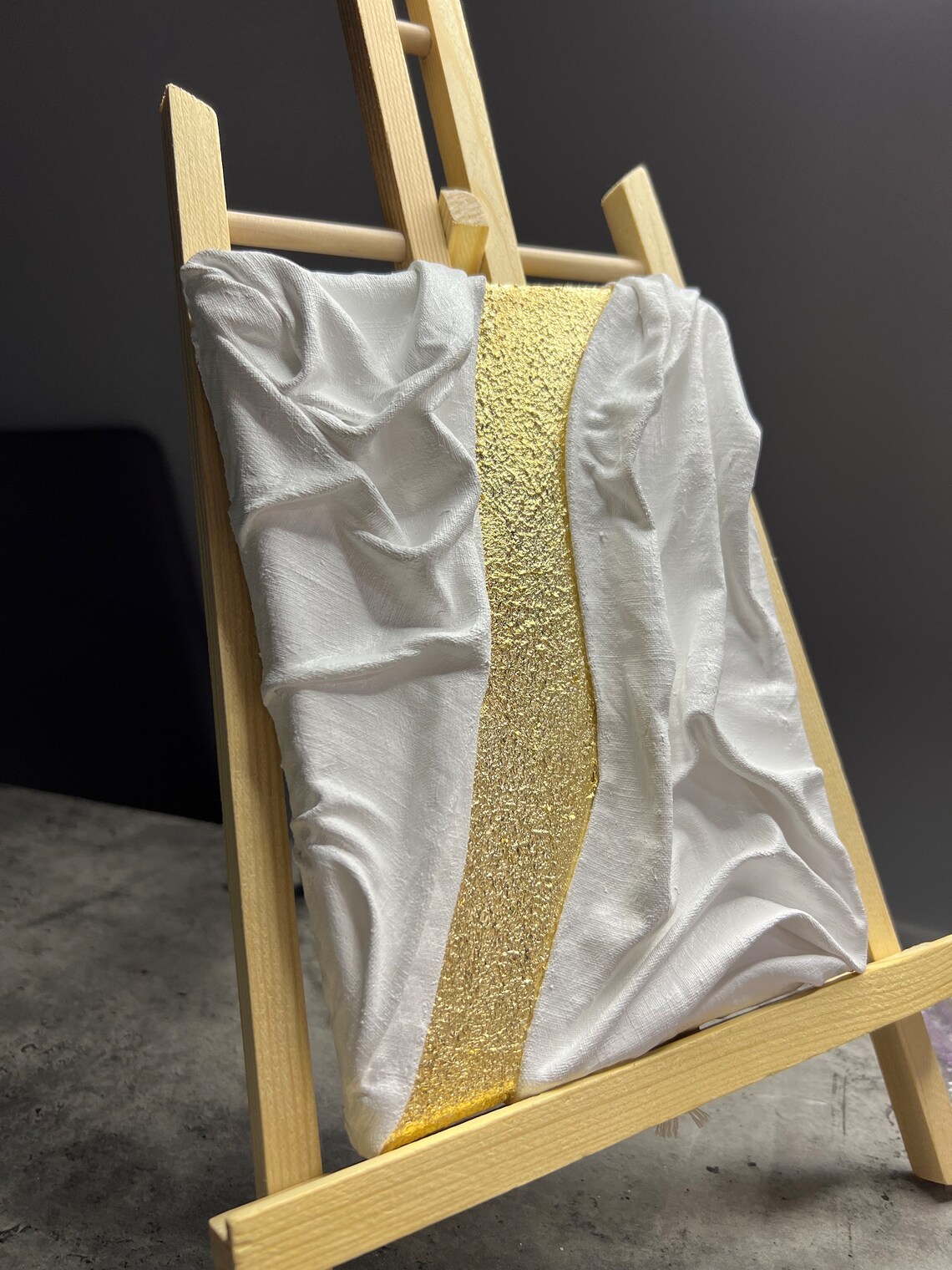 GOLDEN MEMORIES 3D Fabric Textured Art on Canvas White and Etsy