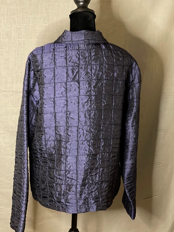 Duo-Chrome Grid Pattern Light Jacket - image 4